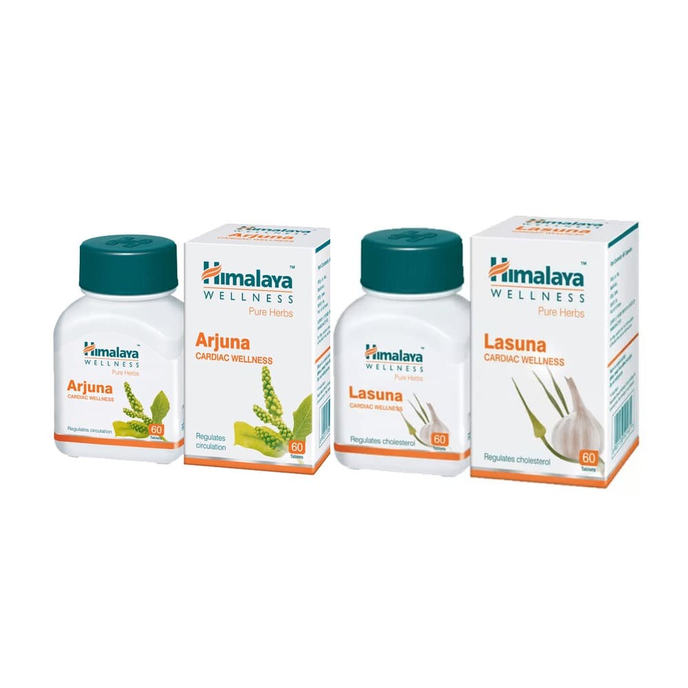 Набор Арджуна + Ласуна Himalaya, 2 банки, 120 таблеток - поддержка сердца