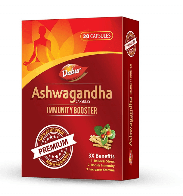 Ашвагандха Dabur, 20 капсул - мужское здоровье