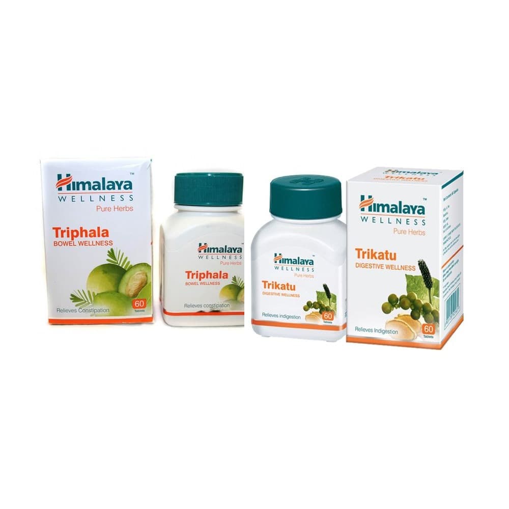 Набор Трифала + Трикату Himalaya, 2 банки, 120 таблеток - пищеварение