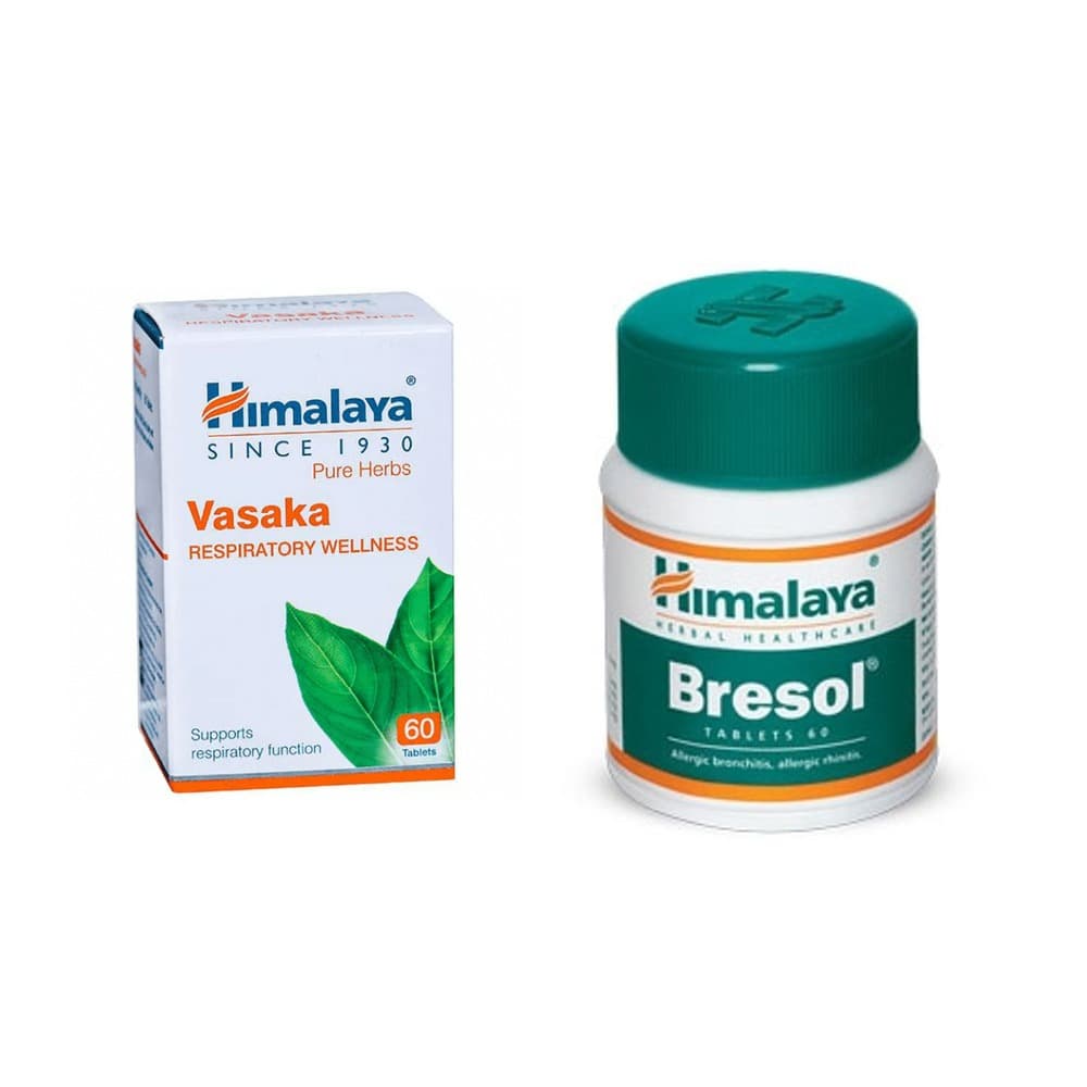 Набор Васака + Бресол Himalaya, 2 банки, 120 таблеток - для дыхания