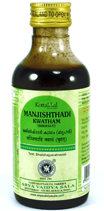 Манджиштади Кашаям Kottakkal, аюрведический тоник 200 мл - для кожи