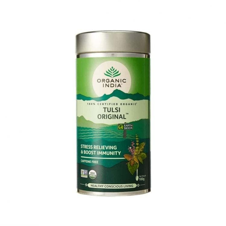 Чай Тулси Original Organic India, 100 г в жестяной банке - чай