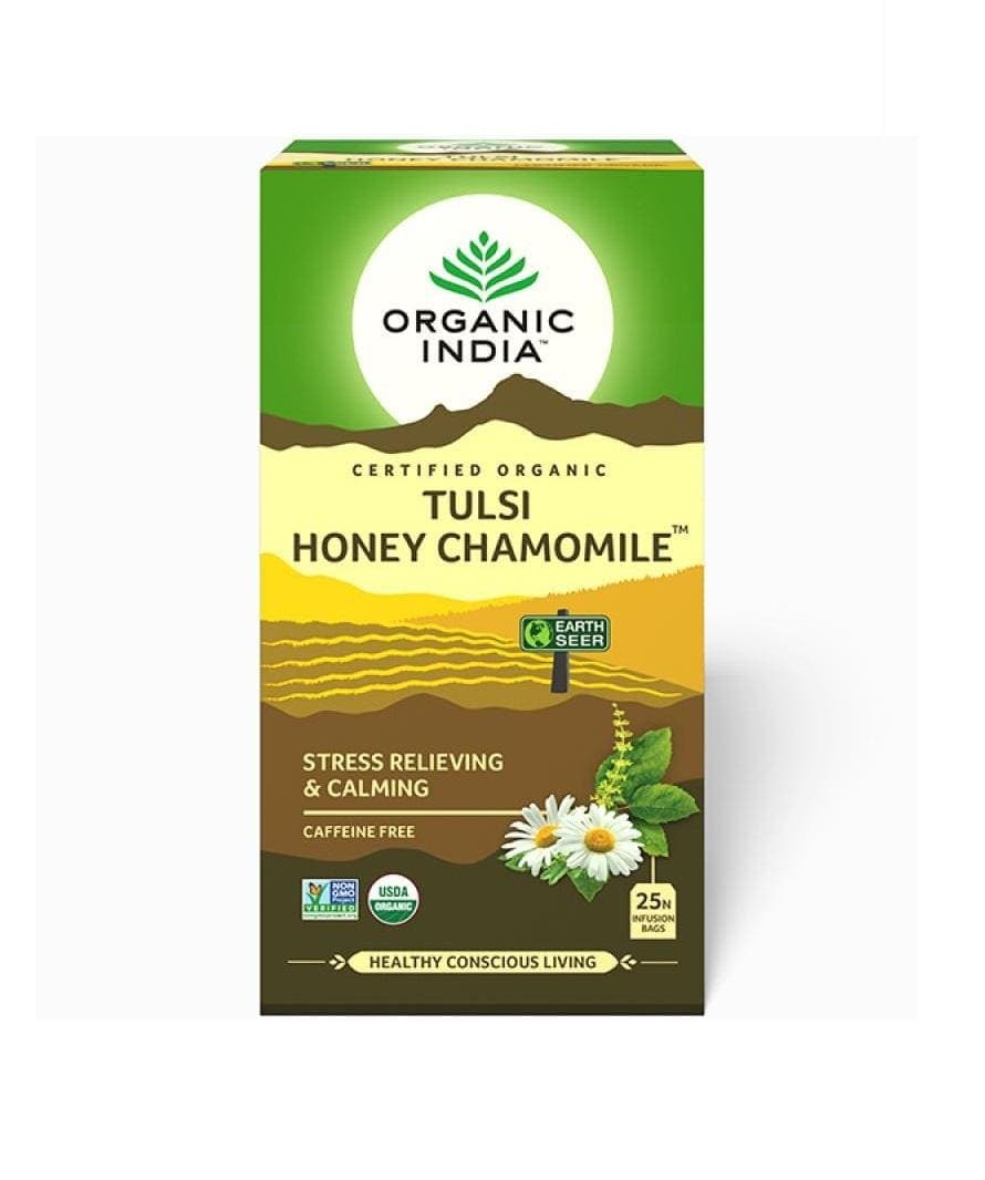 Чай Тулси с мёдом и ромашкой Organic India, 25 пакетиков - чай